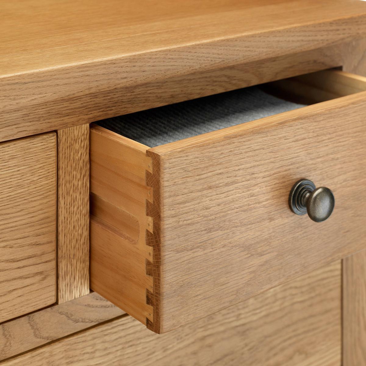 Julian Bowen Marlborough Twin Pedestal Dressing Table Natural – image 4