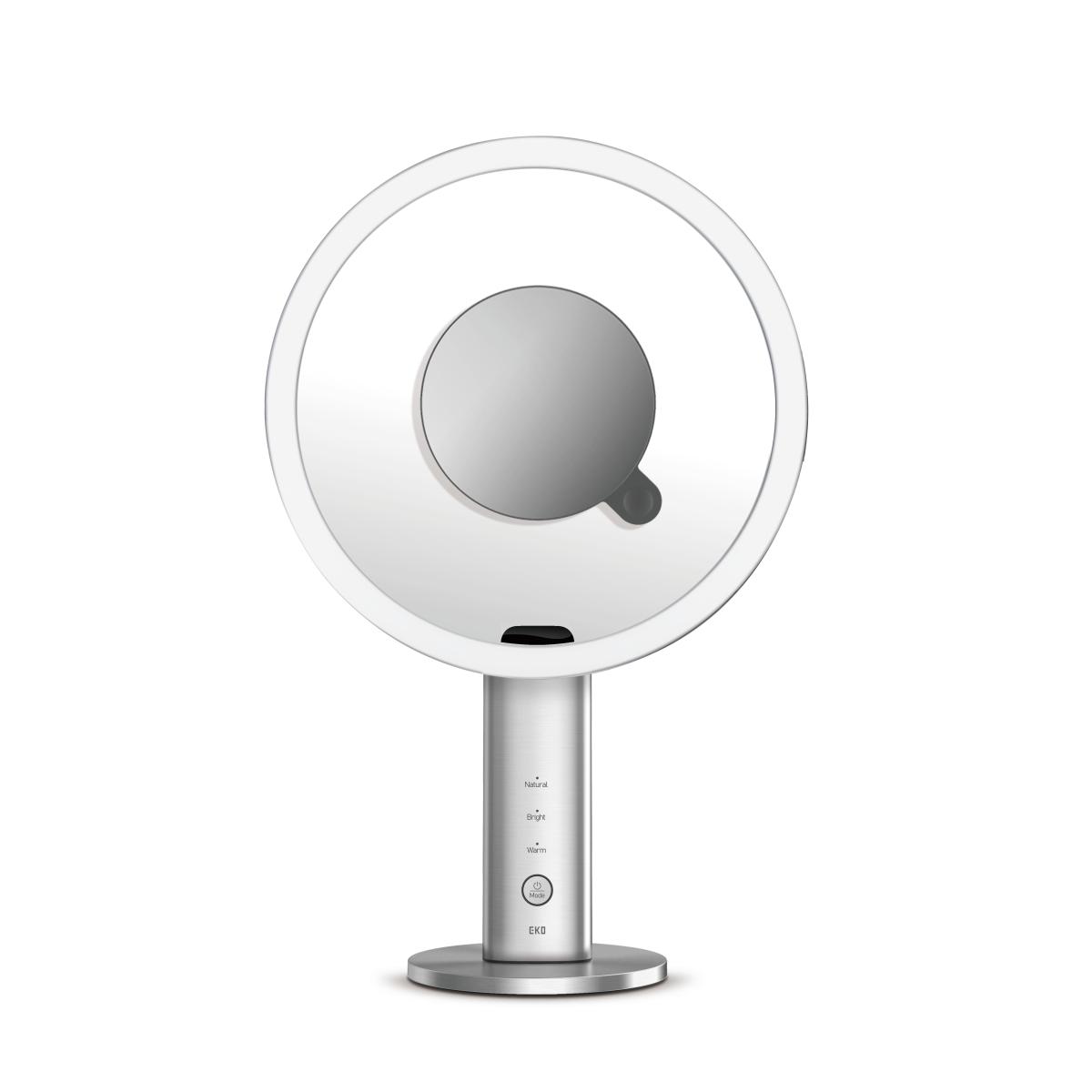 EKO iMira Ultra Clear LED Sensor Mirror with Magnetic Travel Mirror Silver – image 3