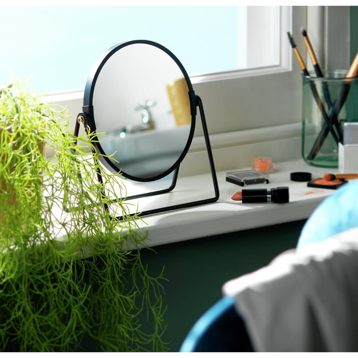 Habitat Metal Swivel Mirror - Matt Black – image 2