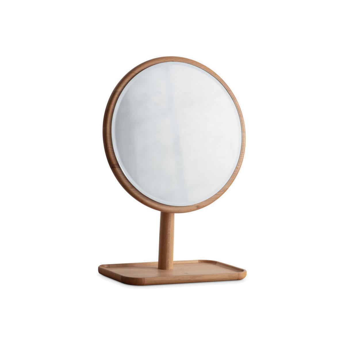 Kingham Oak Wood Dressing Table Mirror & Tray, 46cm, Natural – image 1