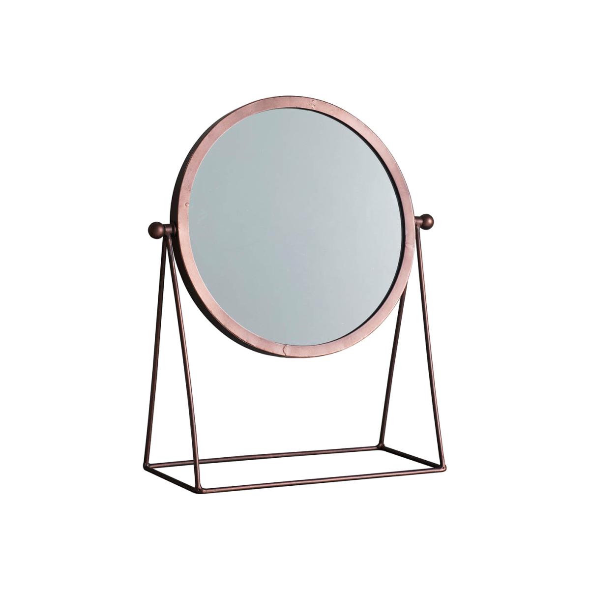 Halunda Small Round Table Top Mirror - Copper – image 1