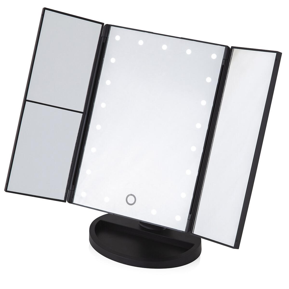 LED Noir 3-Panel Mirror – image 2