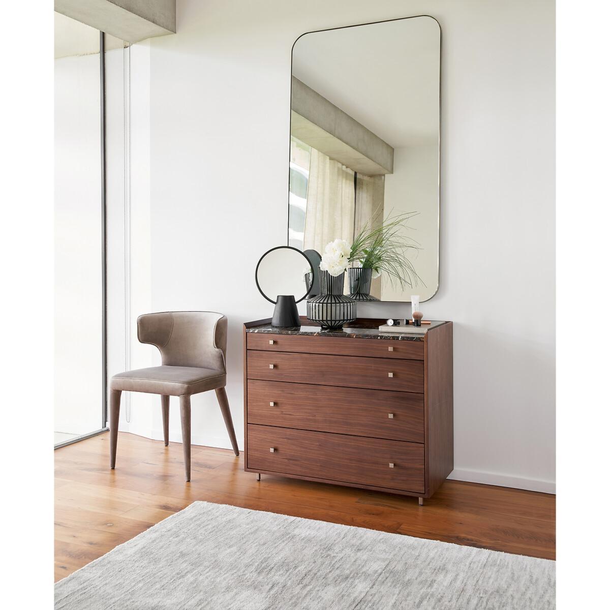 Faustine Leather Standing Mirror, H40cm – image 5