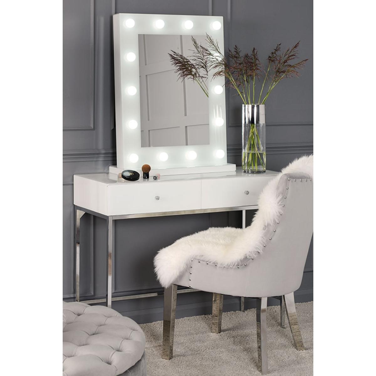 Melissa White Illuminated Mirror – image 1