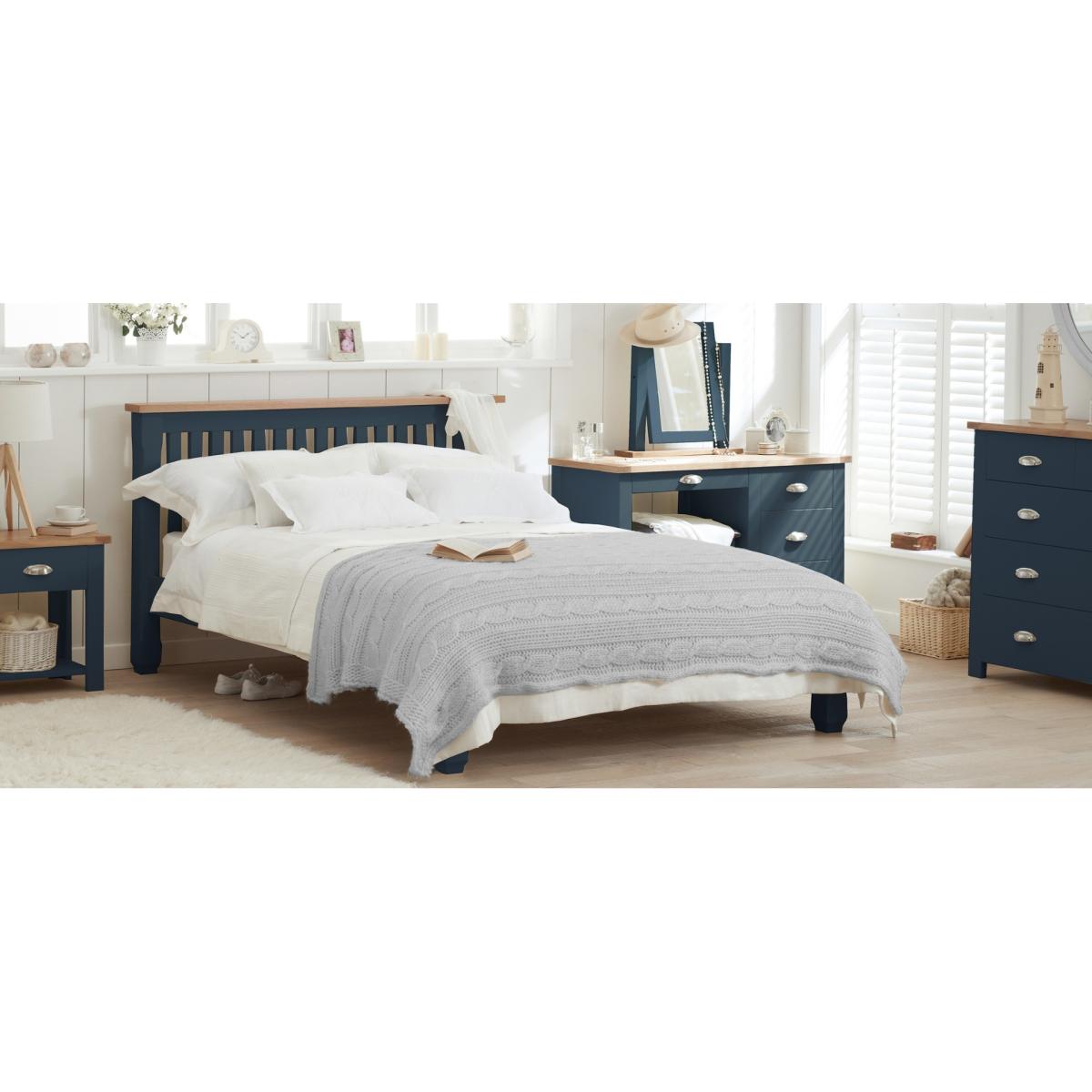 Somerset Oak and Blue Adjustable Dressing Table Mirror – image 4