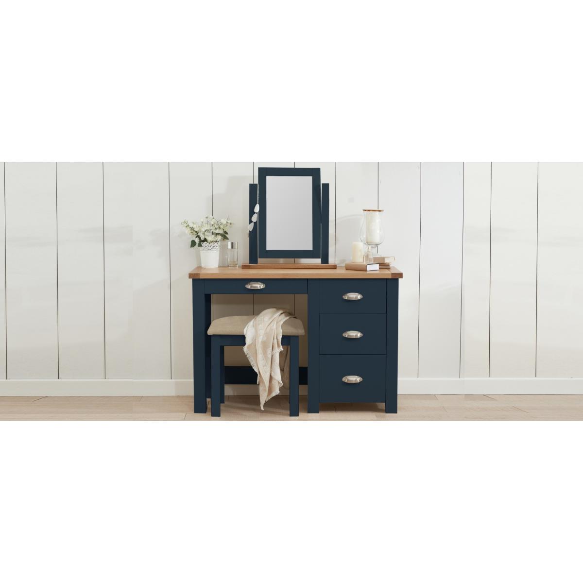 Somerset Oak and Blue Adjustable Dressing Table Mirror – image 7