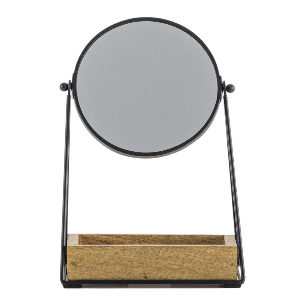 Gallery Interiors Doubek Vanity Mirror with Tray Black – image 2