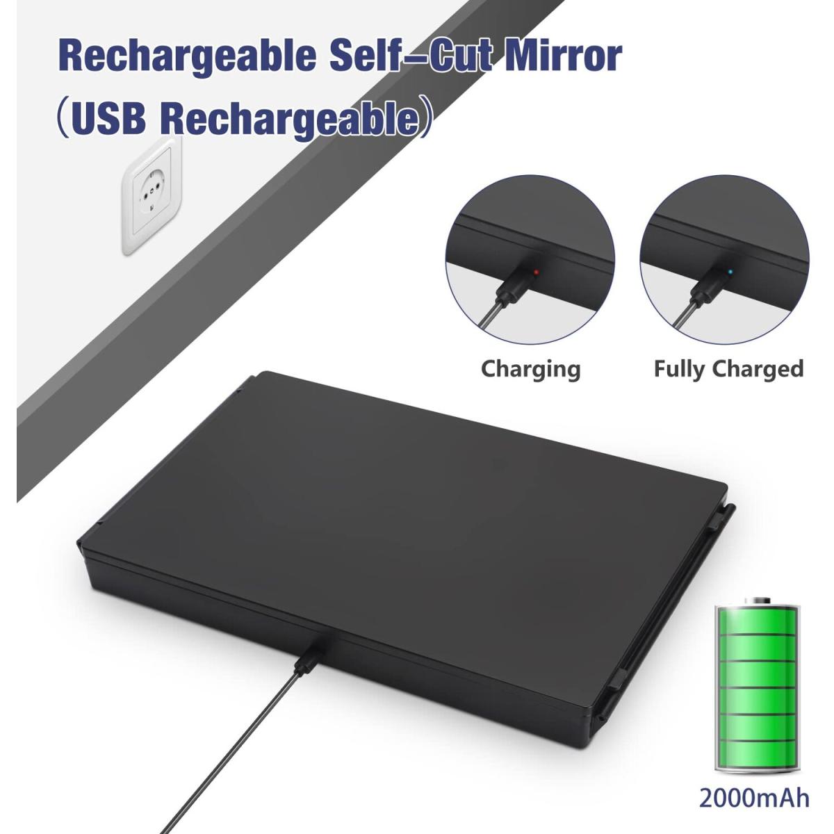 3-Way Mirror 360 Mirror with LED Lights For Self-Cut Hair - Black – image 6