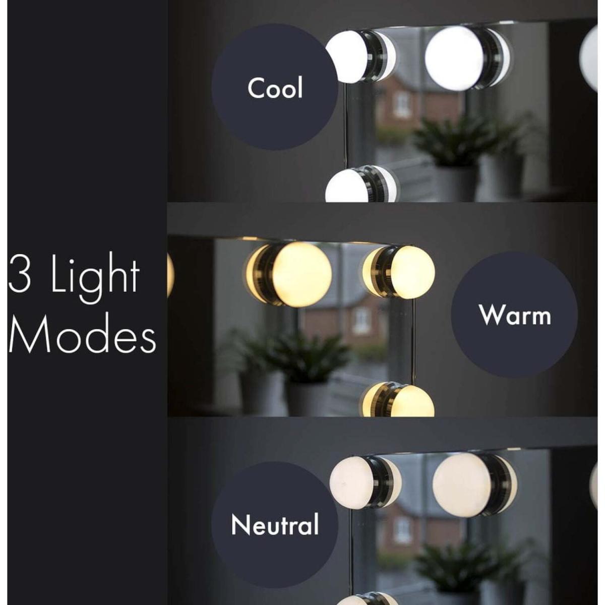 Mae Hollywood Vanity Mirror with LED Lights - Silver – image 3