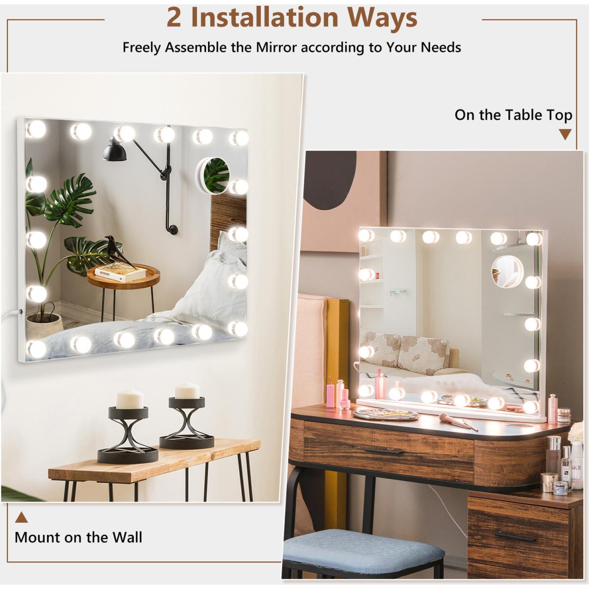 Vanity Mirror with Lights Large Makeup Mirror - White – image 3