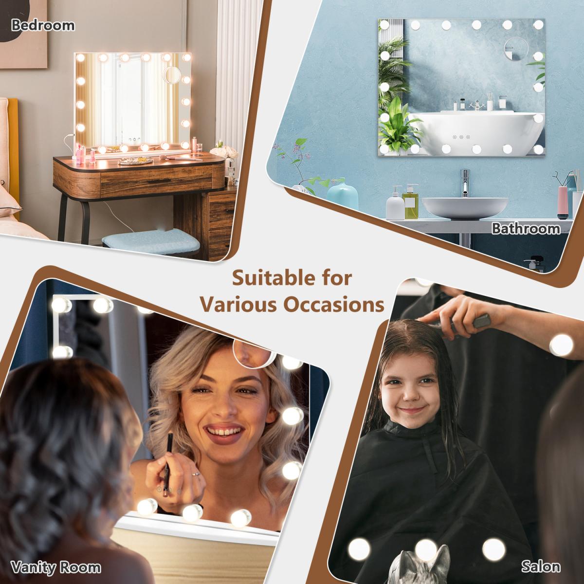 Vanity Mirror with Lights Large Makeup Mirror - White – image 7