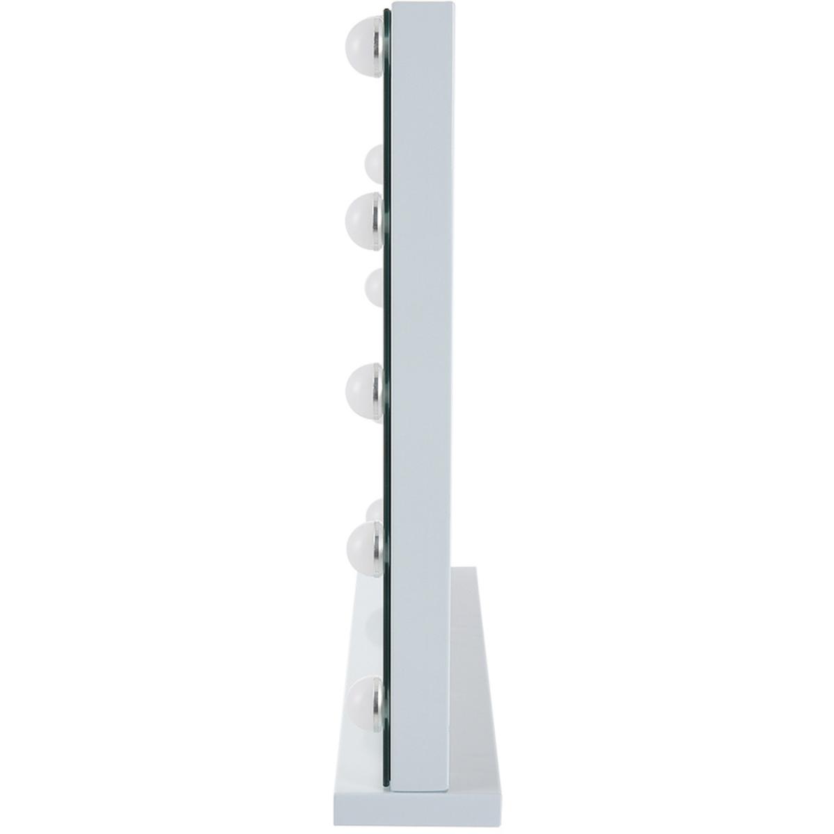 Large Hollywood LED Makeup Mirror - Silver – image 2