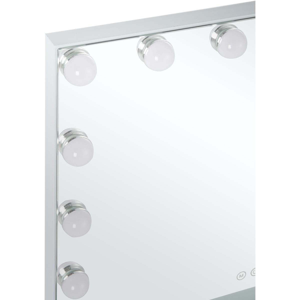 Large Hollywood LED Makeup Mirror - Silver – image 5