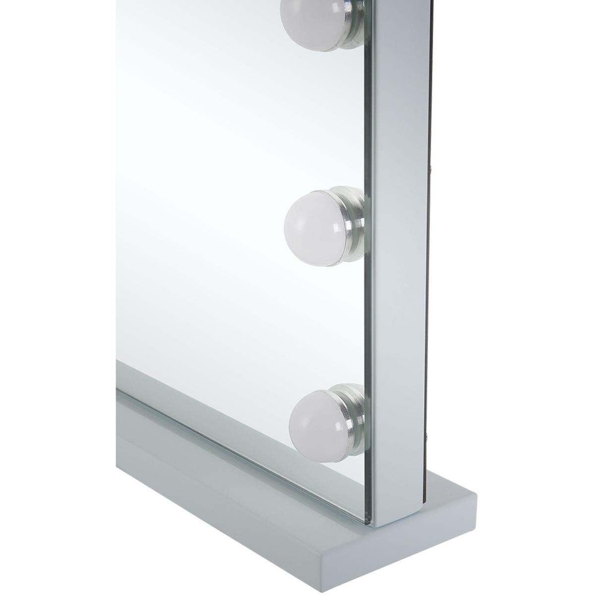 Large Hollywood LED Makeup Mirror - Silver – image 6