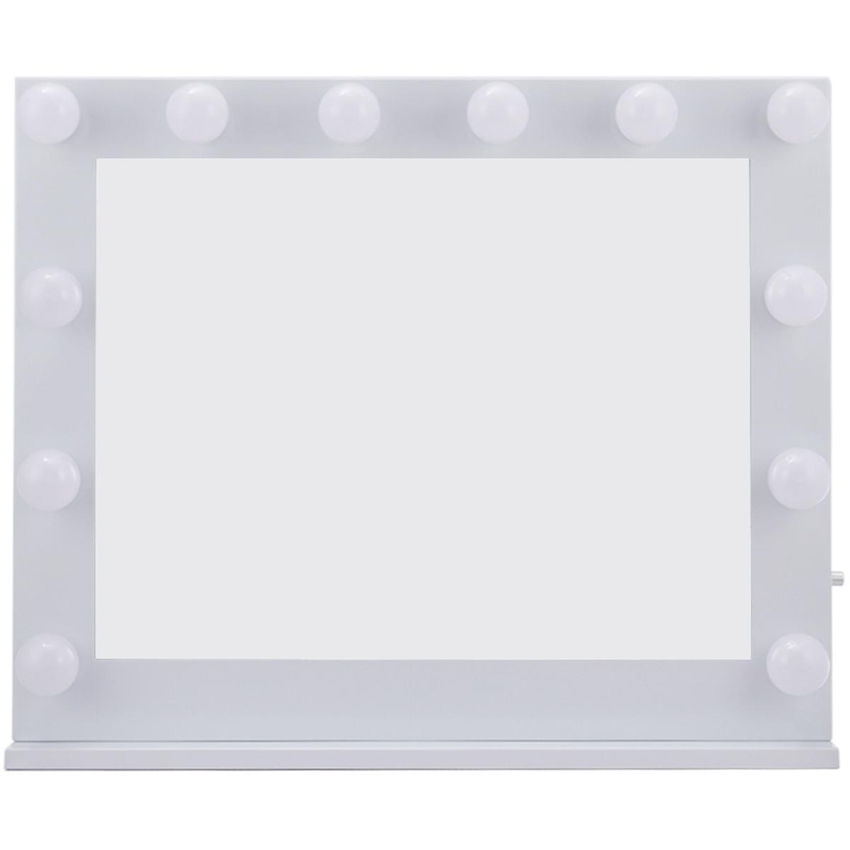 Large Vanity Tabletop Makeup Mirror - Silver / 80cm – image 2