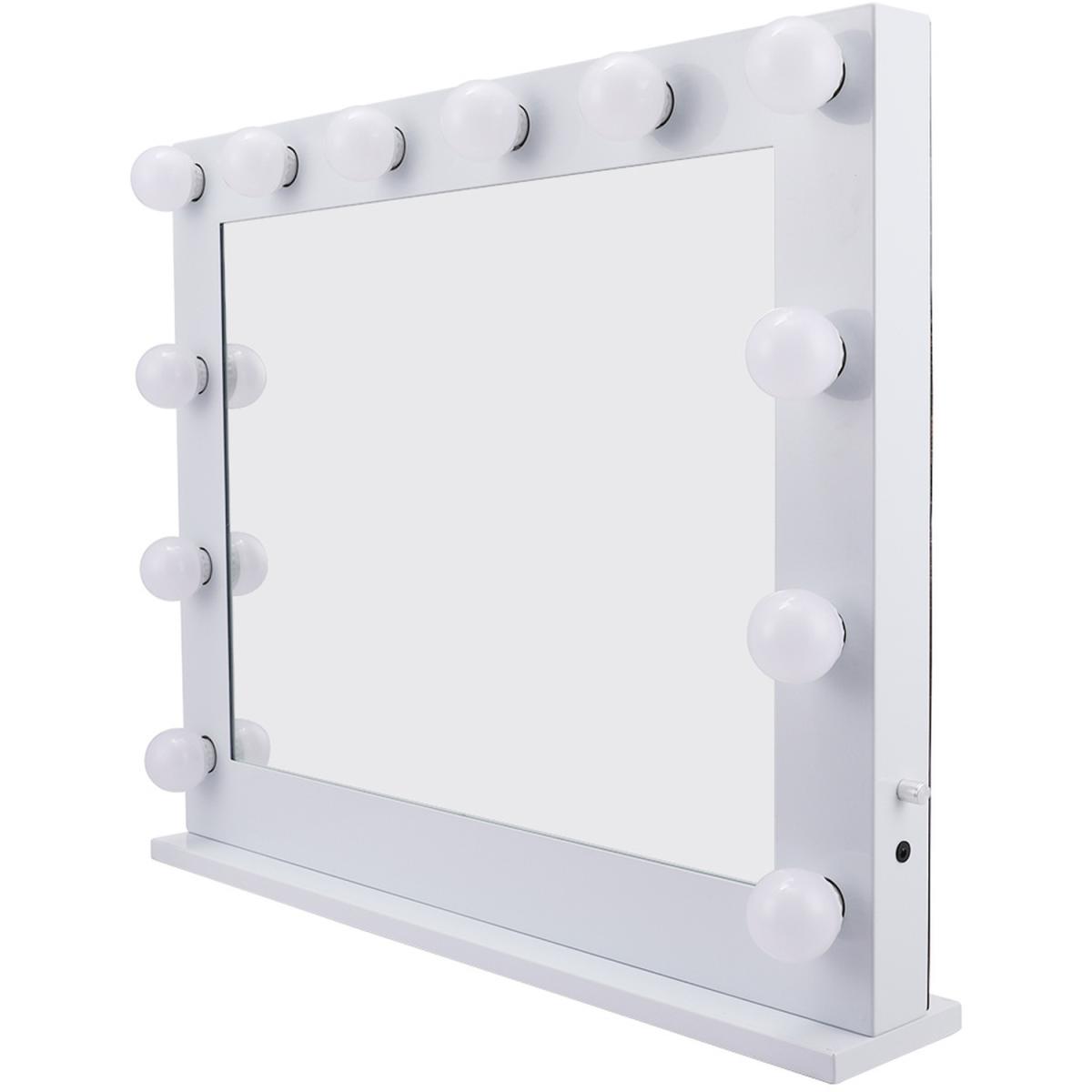 Large Vanity Tabletop Makeup Mirror - Silver / 80cm – image 3