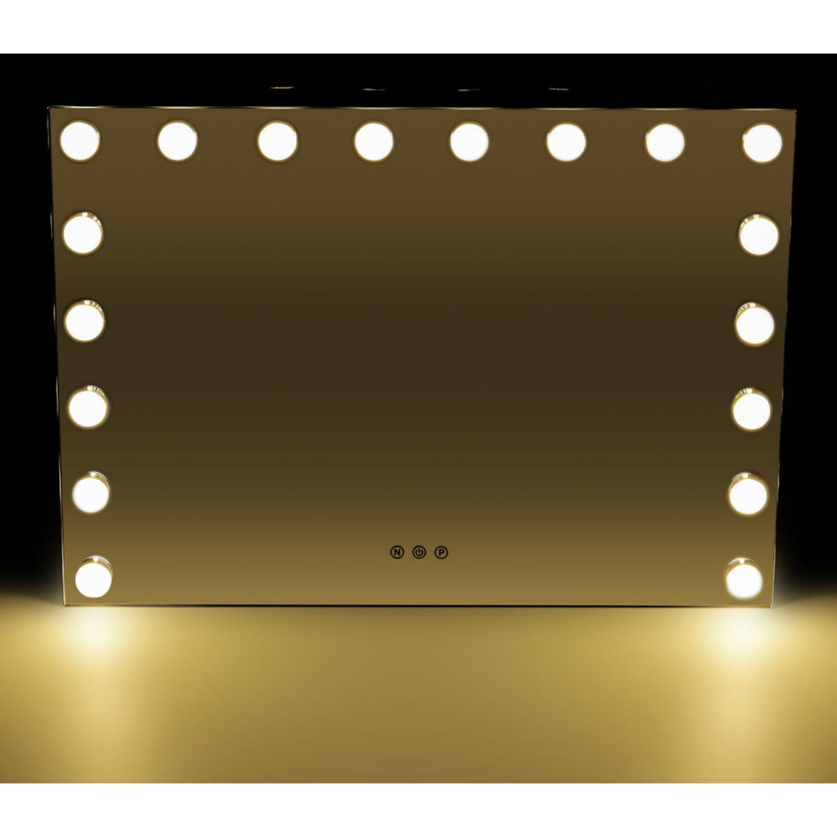 Hollywood Vanity Mirror with 18 Dimmable LED 3 Light Modes for Make Up Routine - Silver – image 3