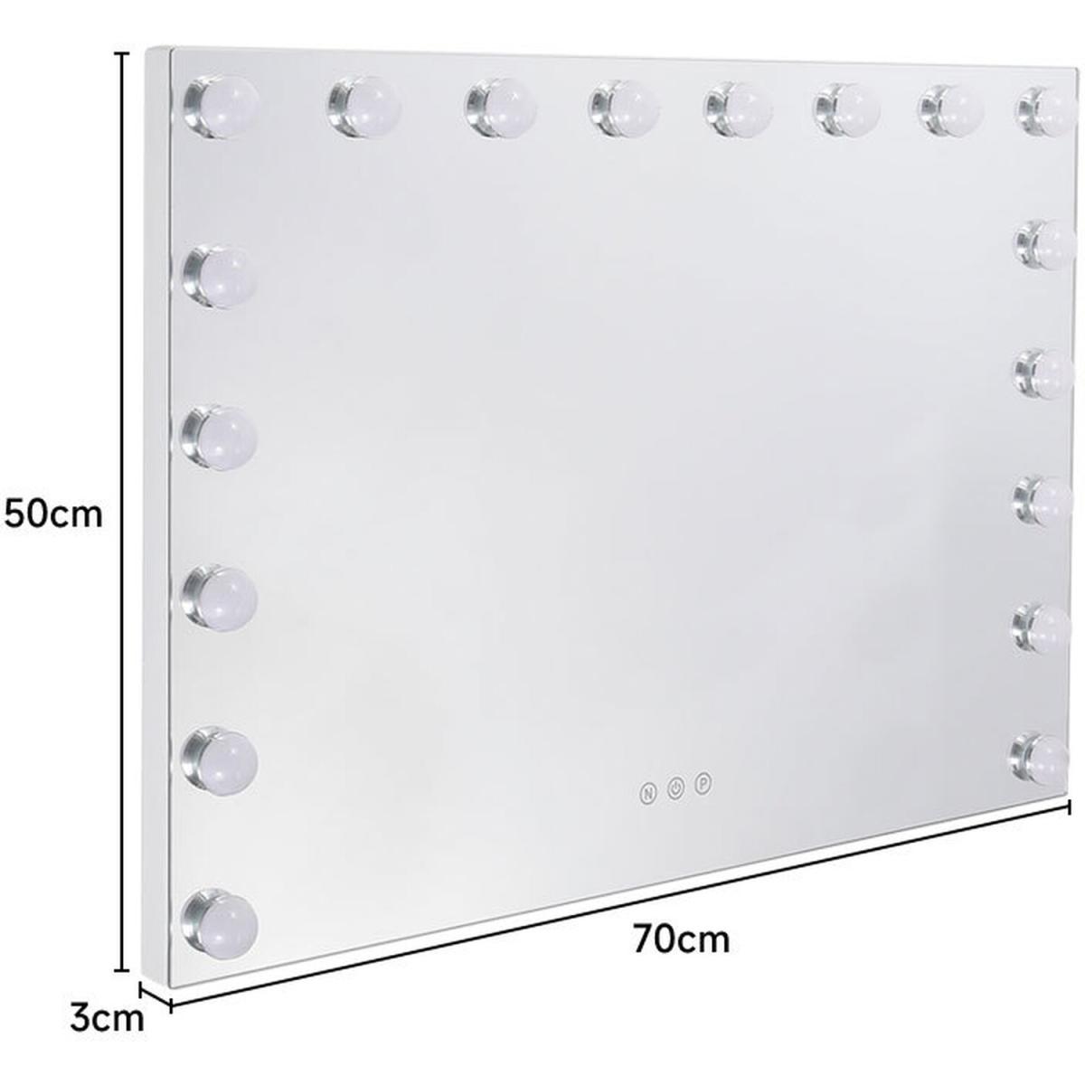 Hollywood Vanity Mirror with 18 Dimmable LED 3 Light Modes for Make Up Routine - Silver – image 8