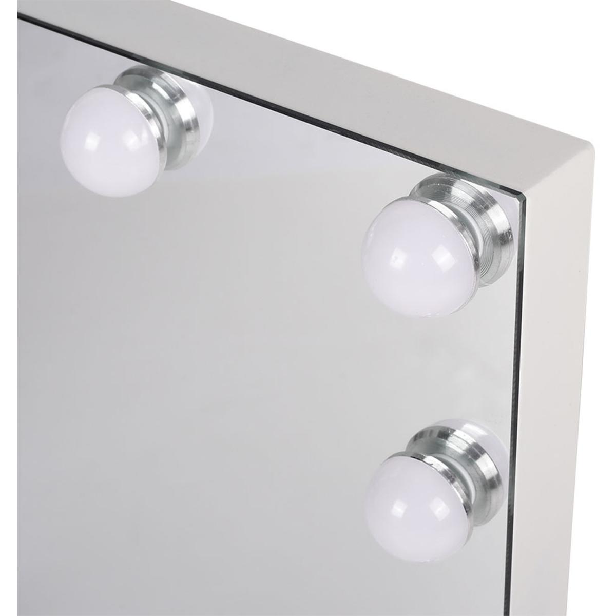 Hollywood LED Crystal-Edged Makeup Mirror - Silver – image 6