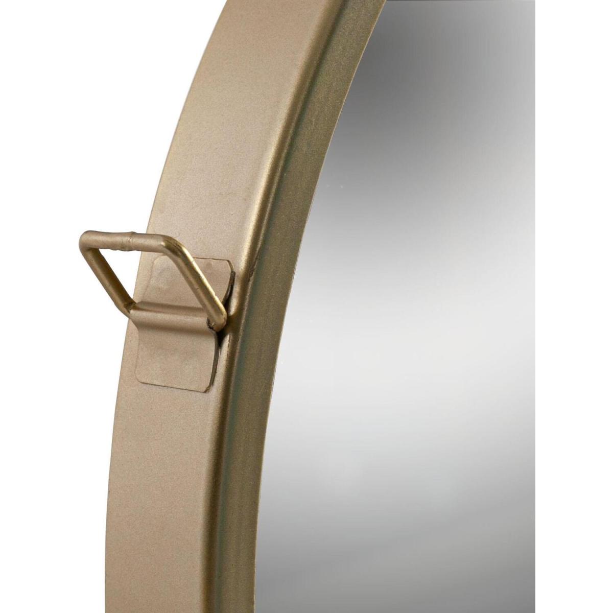 Harbour Housewares 40cm Round Metal Frame Hanging Mirror on Strap - Gold – image 5