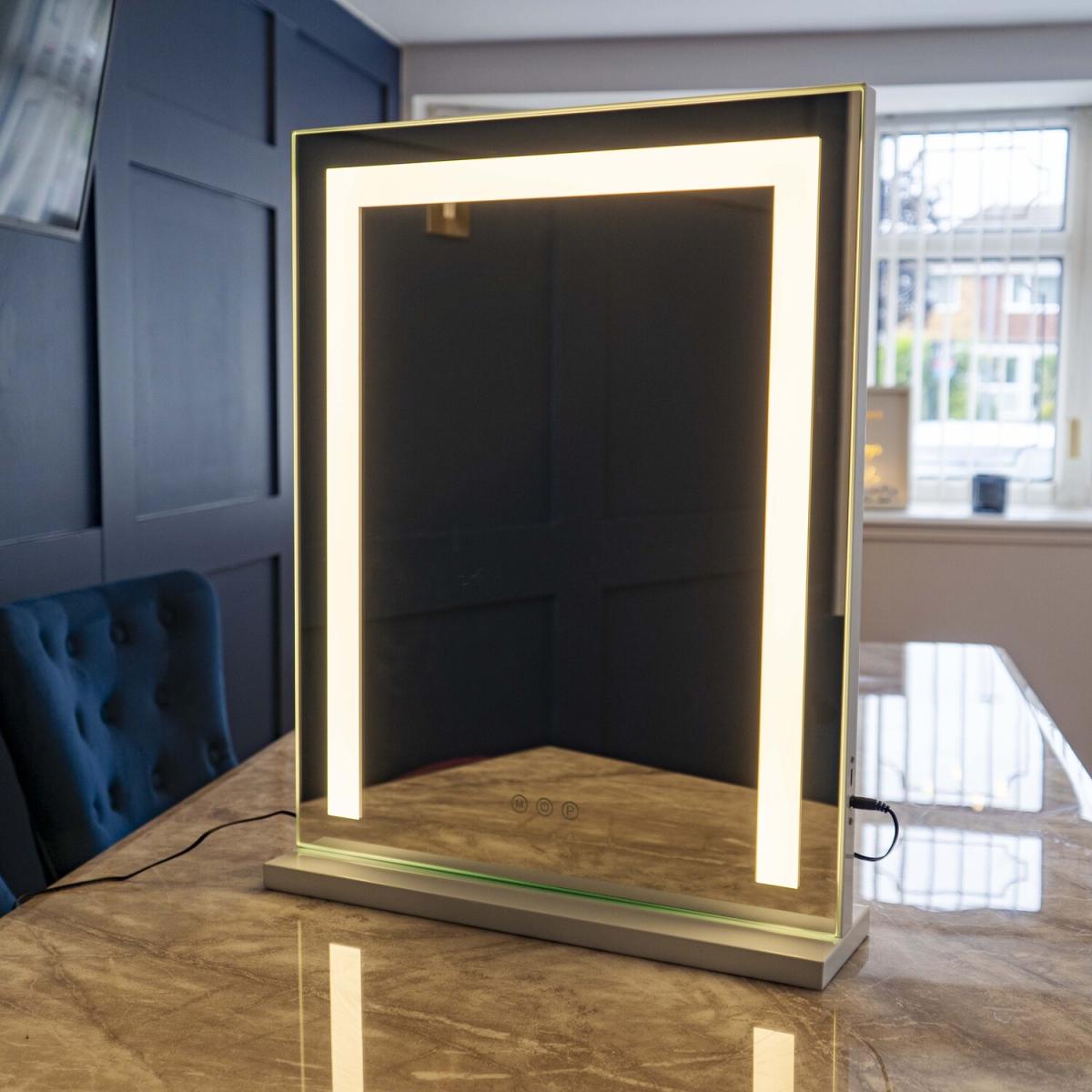 Hollywood Portrait LED Strip Mirror - White – image 2