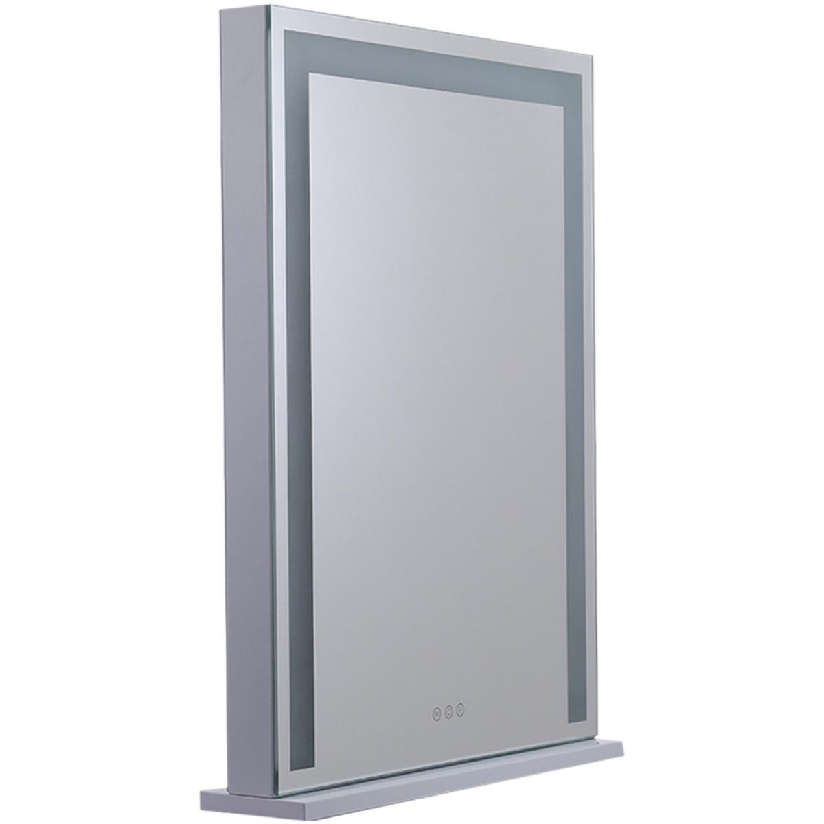 Large Rectangular Built-in LED Mirror for Tabletop - Silver – image 3