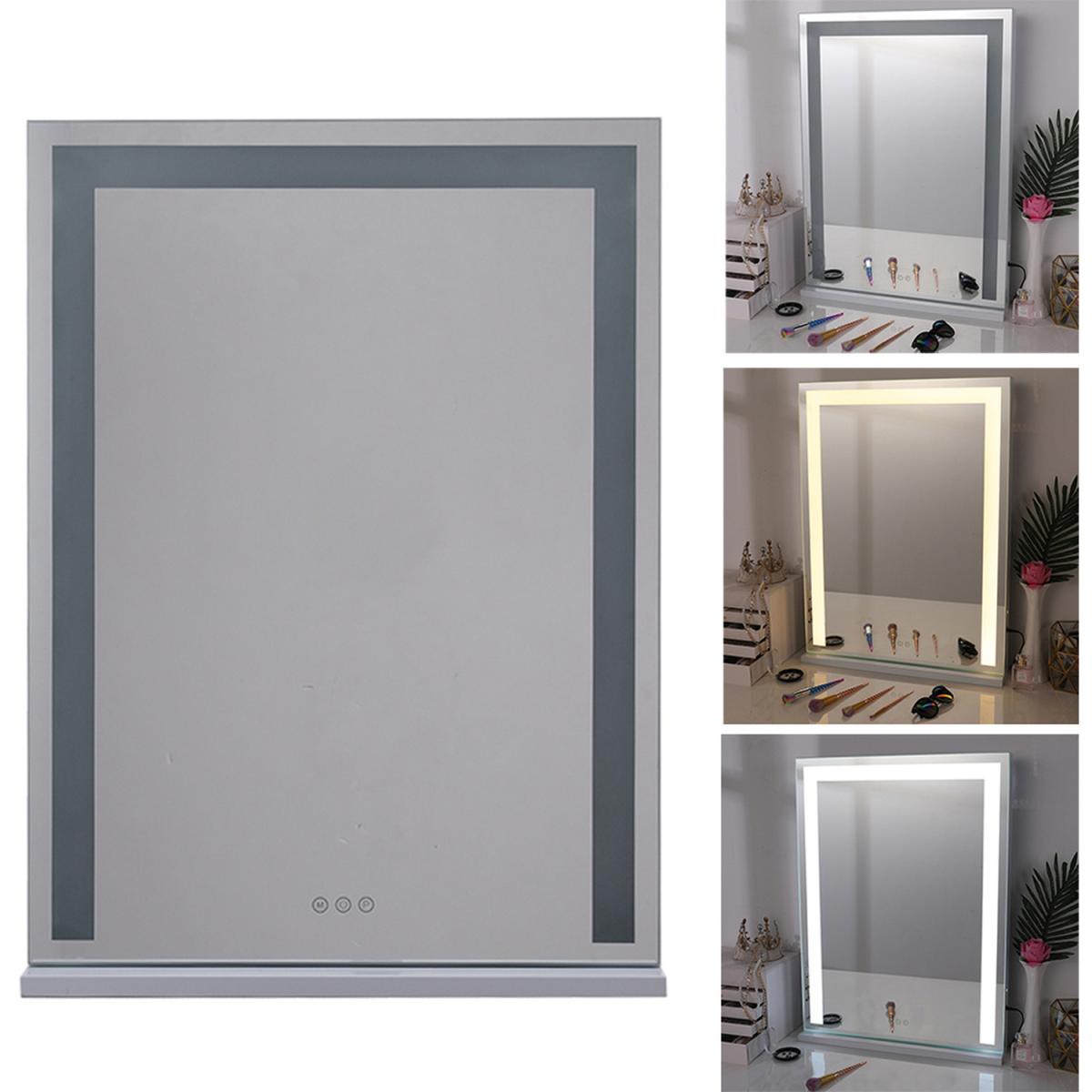 Large Rectangular Built-in LED Mirror for Tabletop - Silver – image 5