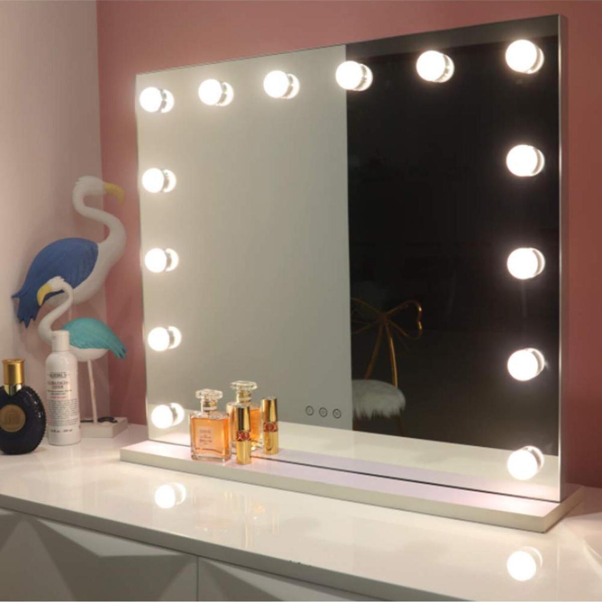 Hollywood Style Makeup Mirror with Lights - White – image 1
