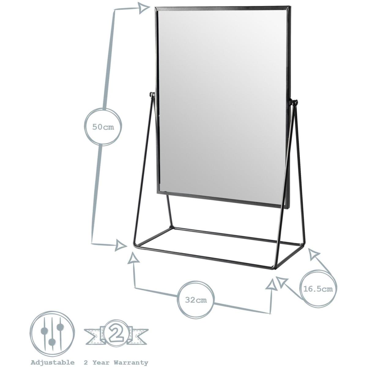 Harbour Housewares 32 x 50cm Rectangle Makeup Mirrors - Pack of 2 - Black – image 3
