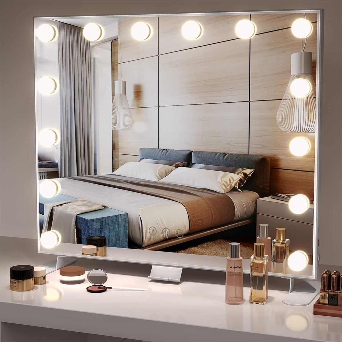 Hollywood Vanity Mirror with Lights - silver – image 2