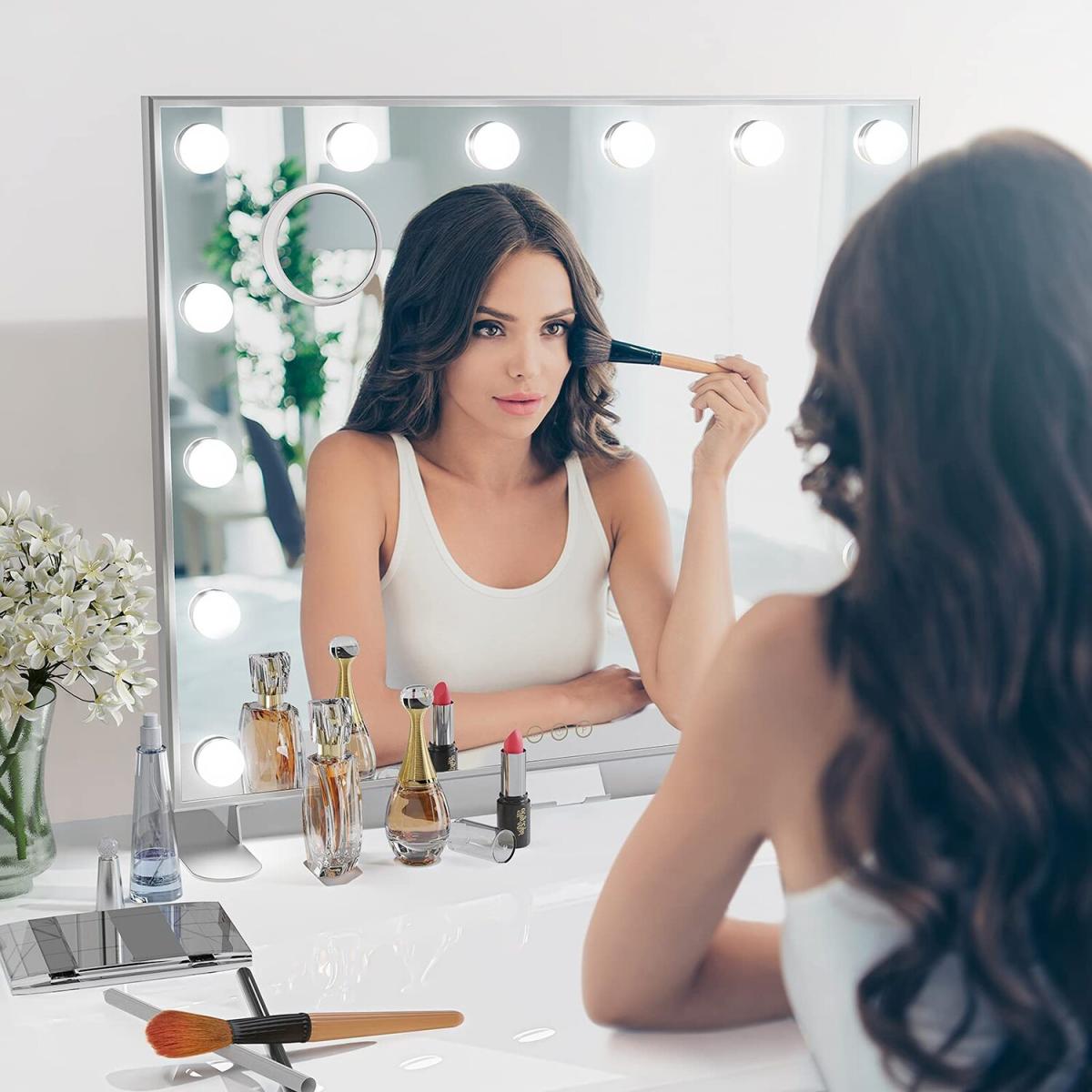Hollywood Vanity Mirror with Lights - silver – image 3
