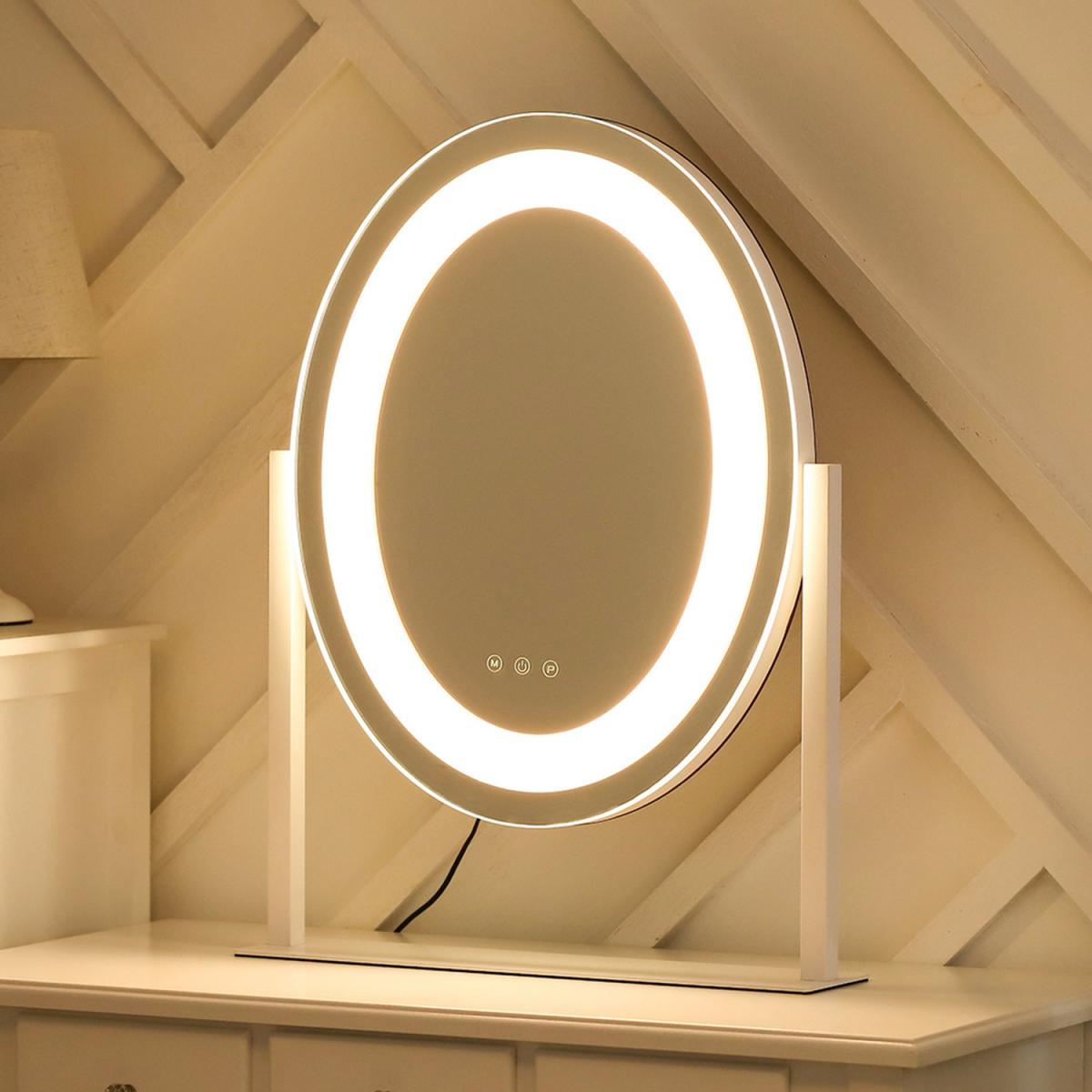 Large Mirror with Lights Smart Touch Control - Silver – image 2