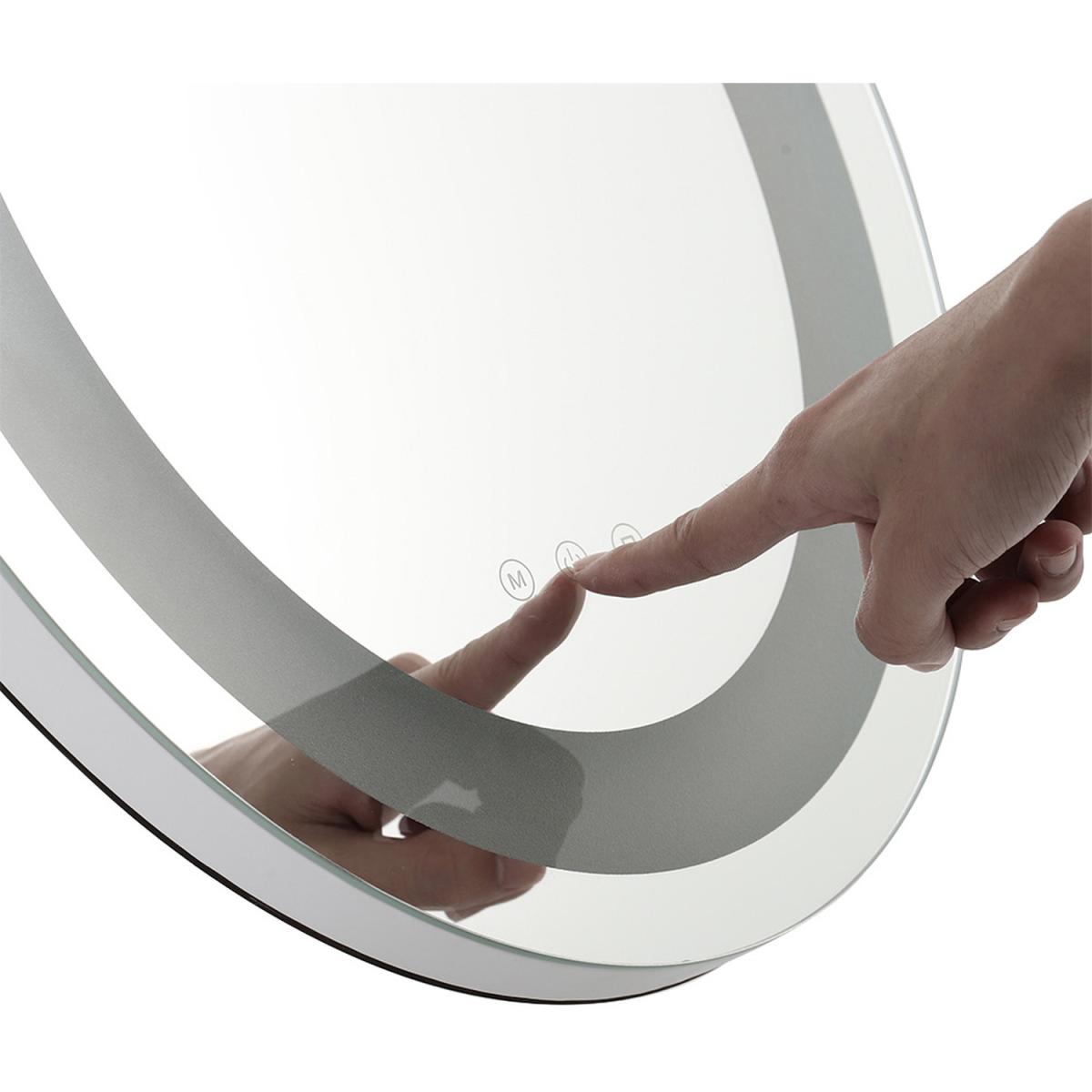 Large Mirror with Lights Smart Touch Control - Silver – image 4