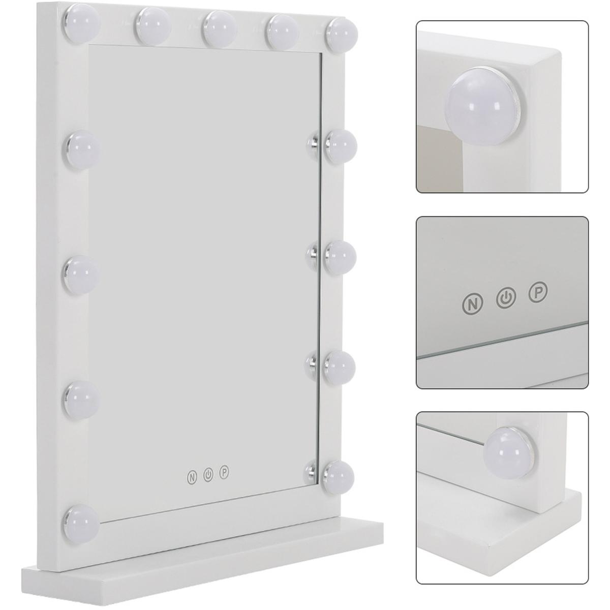 Hollywood Standard Vanity Mirror with LED, Rechargeable - White / 42cm – image 4