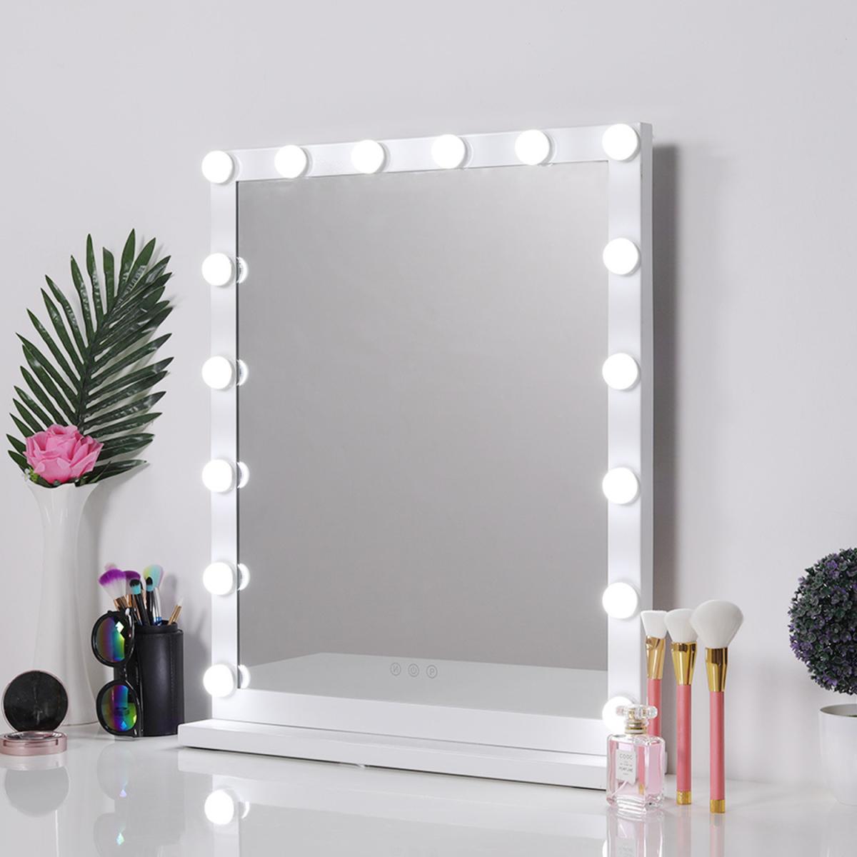 Hollywood Standard Vanity Mirror with LED, Rechargeable - White / 42cm – image 8
