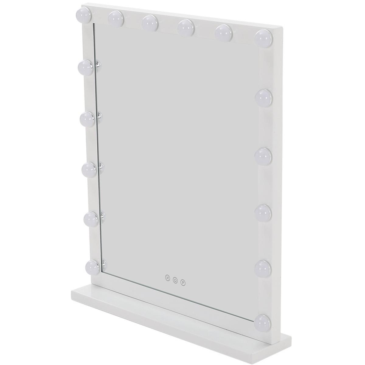 Hollywood Standard Vanity Mirror with LED, Rechargeable - White / 42cm – image 9