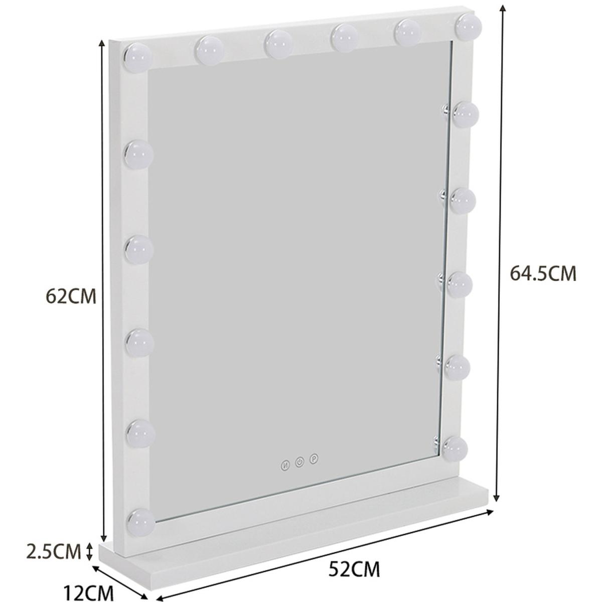 Hollywood Standard Vanity Mirror with LED, Rechargeable - White / 42cm – image 10