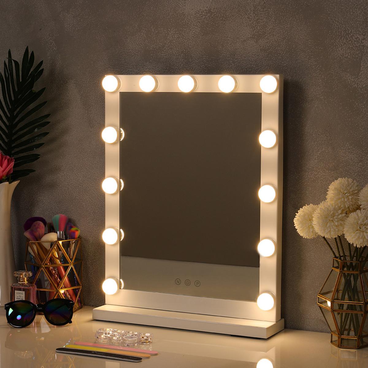 Hollywood Standard Vanity Mirror with LED, Rechargeable - White / 42cm – image 1