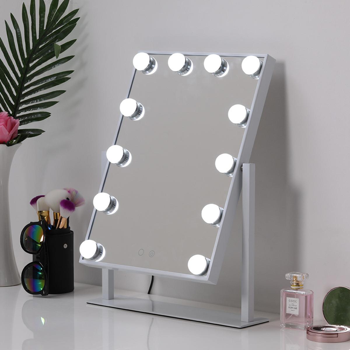 Hollywood Rotating Vanity Mirror with LED, Rechargeable - White – image 3
