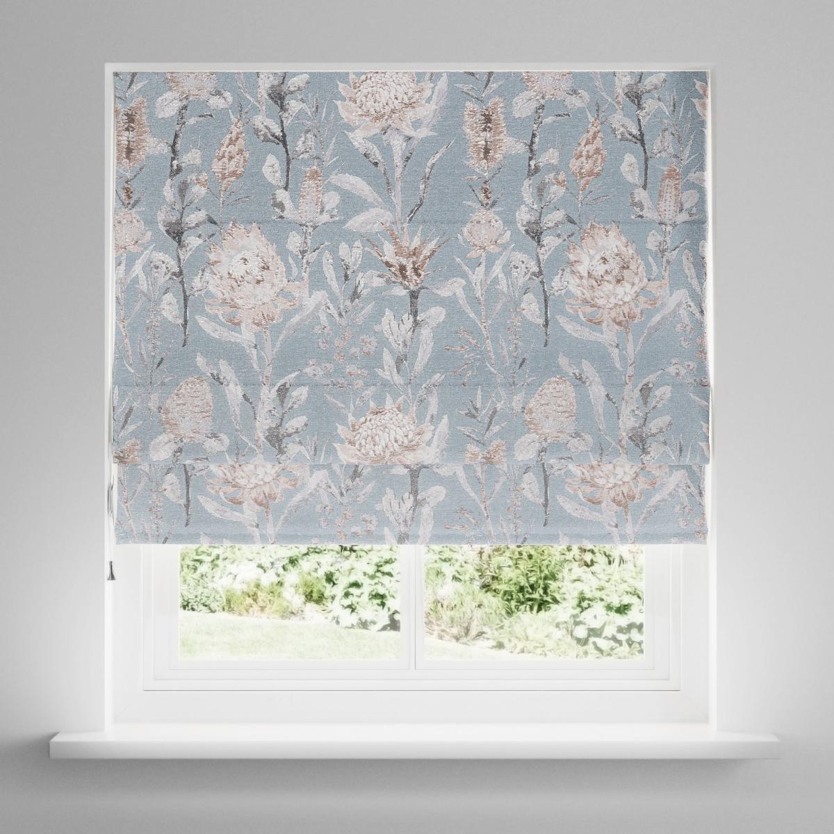Cassia Blackout Roman Blind Blue – image 3