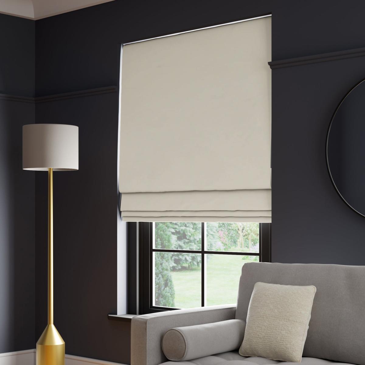 Panama Cotton Made to Measure Roman Blind Panama Natural – image 1
