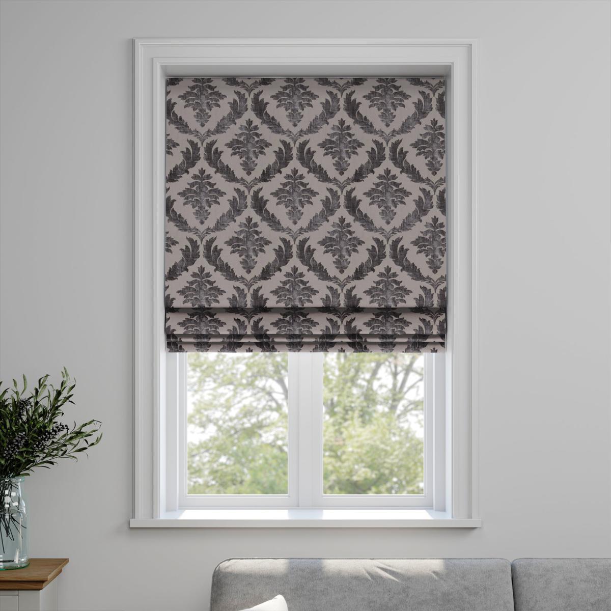 Isla Made to Measure Roman Blind Isla Jacquard Ash Grey – image 2