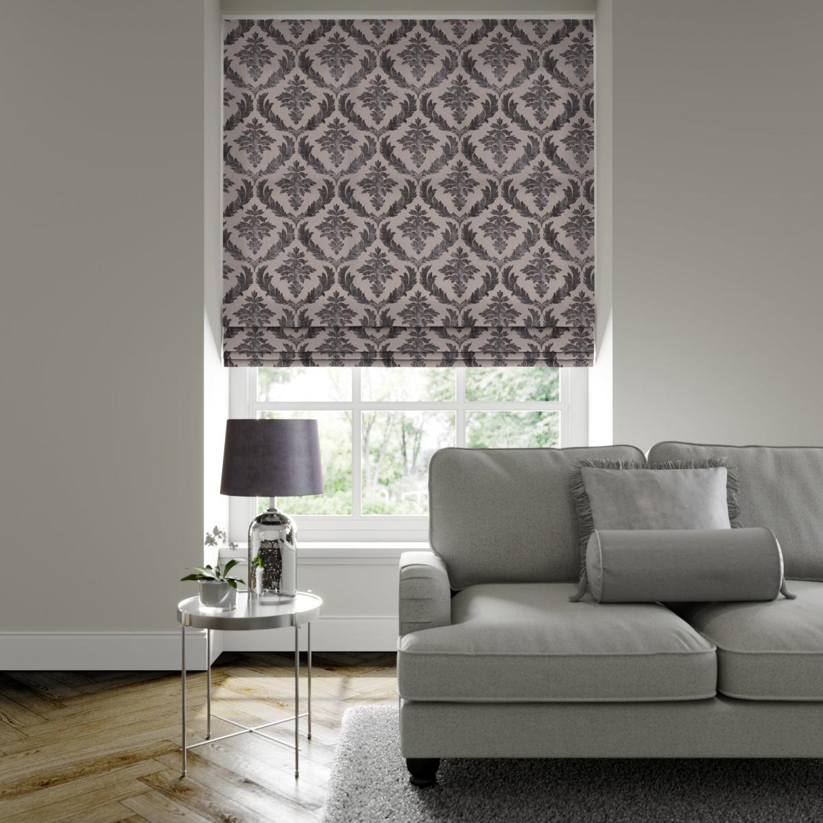 Isla Made to Measure Roman Blind Isla Jacquard Ash Grey – image 3