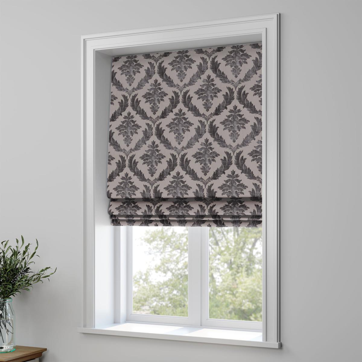 Isla Made to Measure Roman Blind Isla Jacquard Ash Grey – image 1