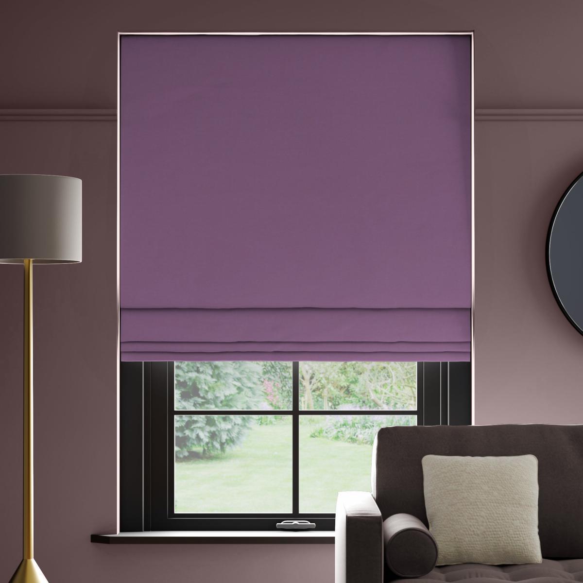 Panama Cotton Made to Measure Roman Blind Panama Heather – image 2