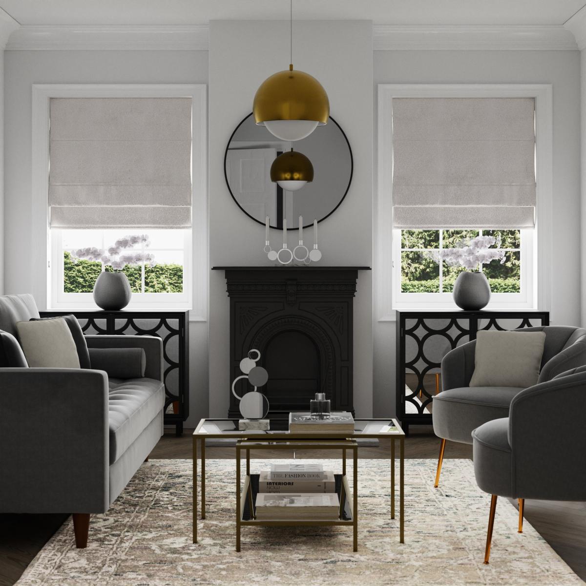 Luxe Texture Silver Roman Blind Silver – image 2