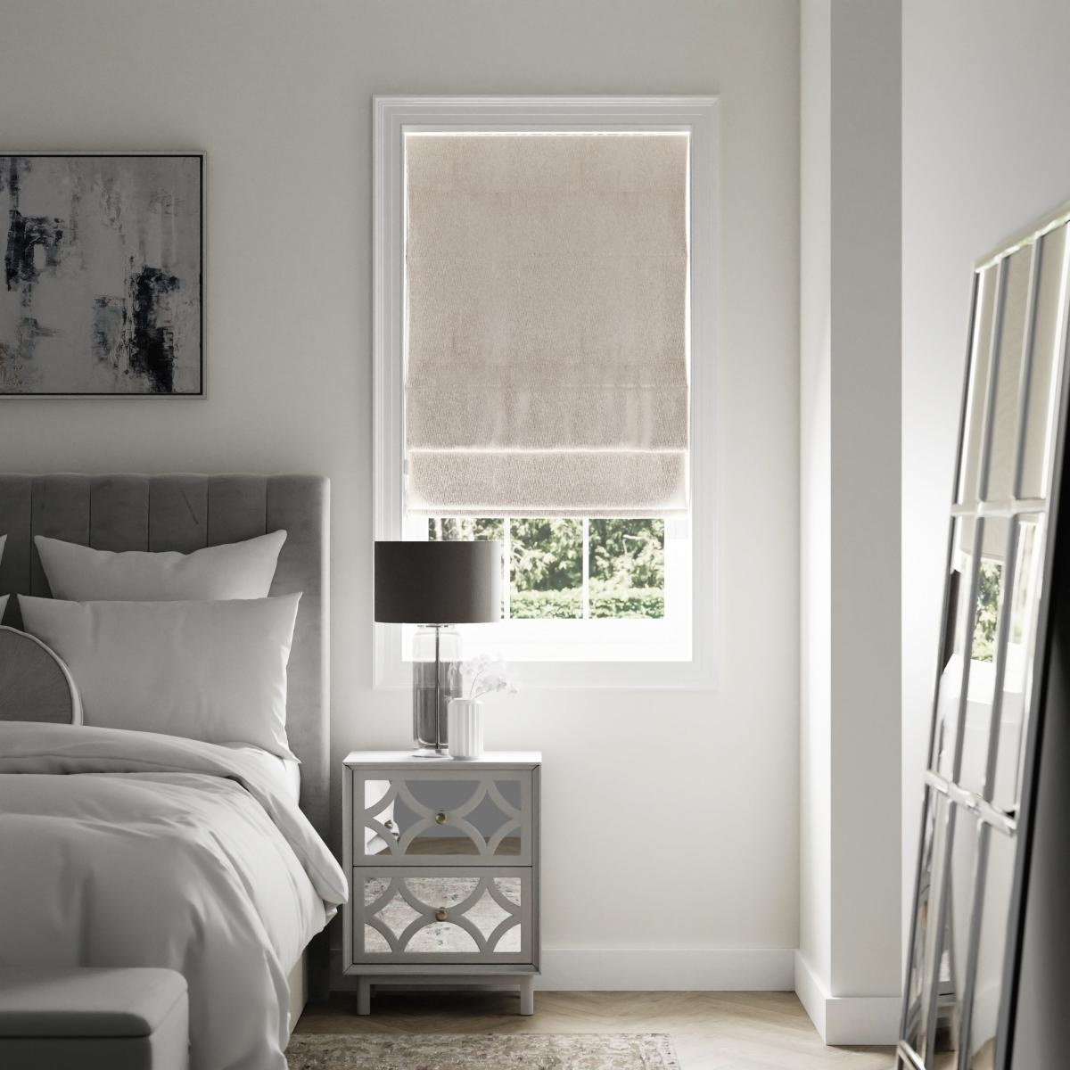 Luxe Texture Silver Roman Blind Silver – image 3