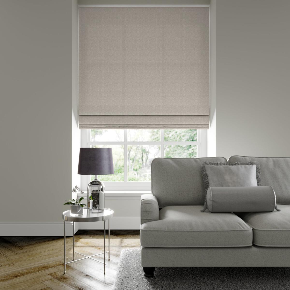 Harvard Made to Measure Roman Blind Harvard Jacquard Smoke – image 2