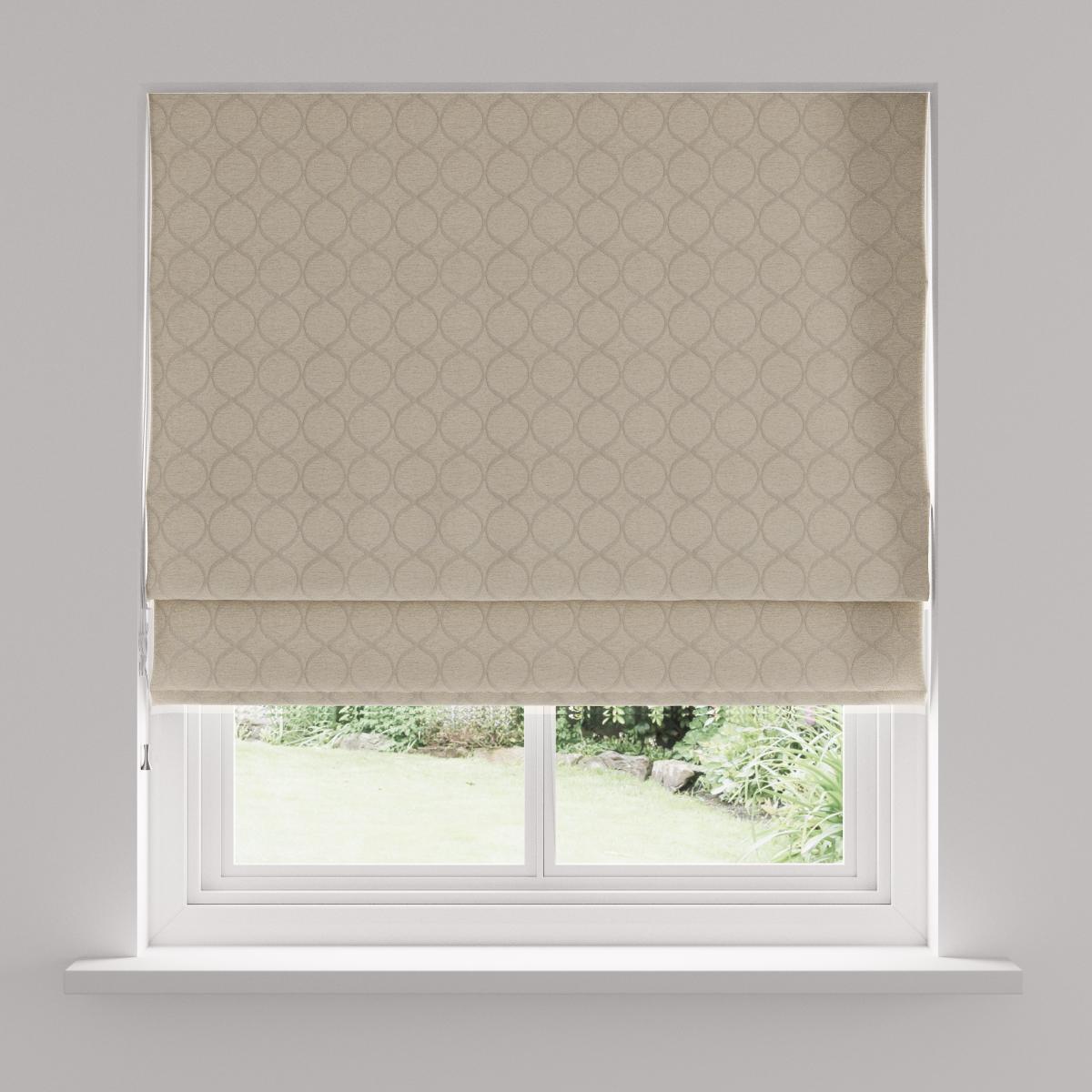 Chenille Ogee Cream Roman Blind Cream – image 5