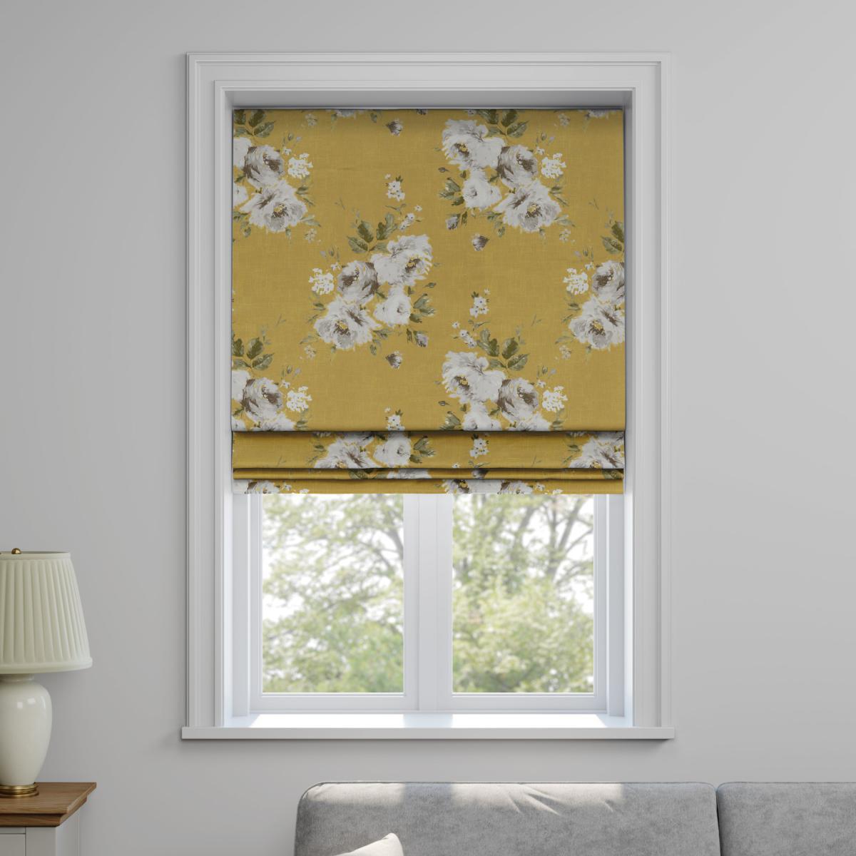 Esme Made to Measure Roman Blind Esme Floral Ochre – image 2
